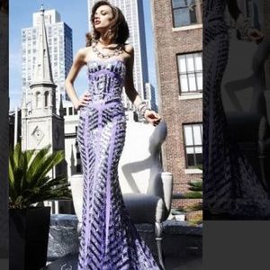 Authentic Sherri Hill Beaded "Mirror" dre…